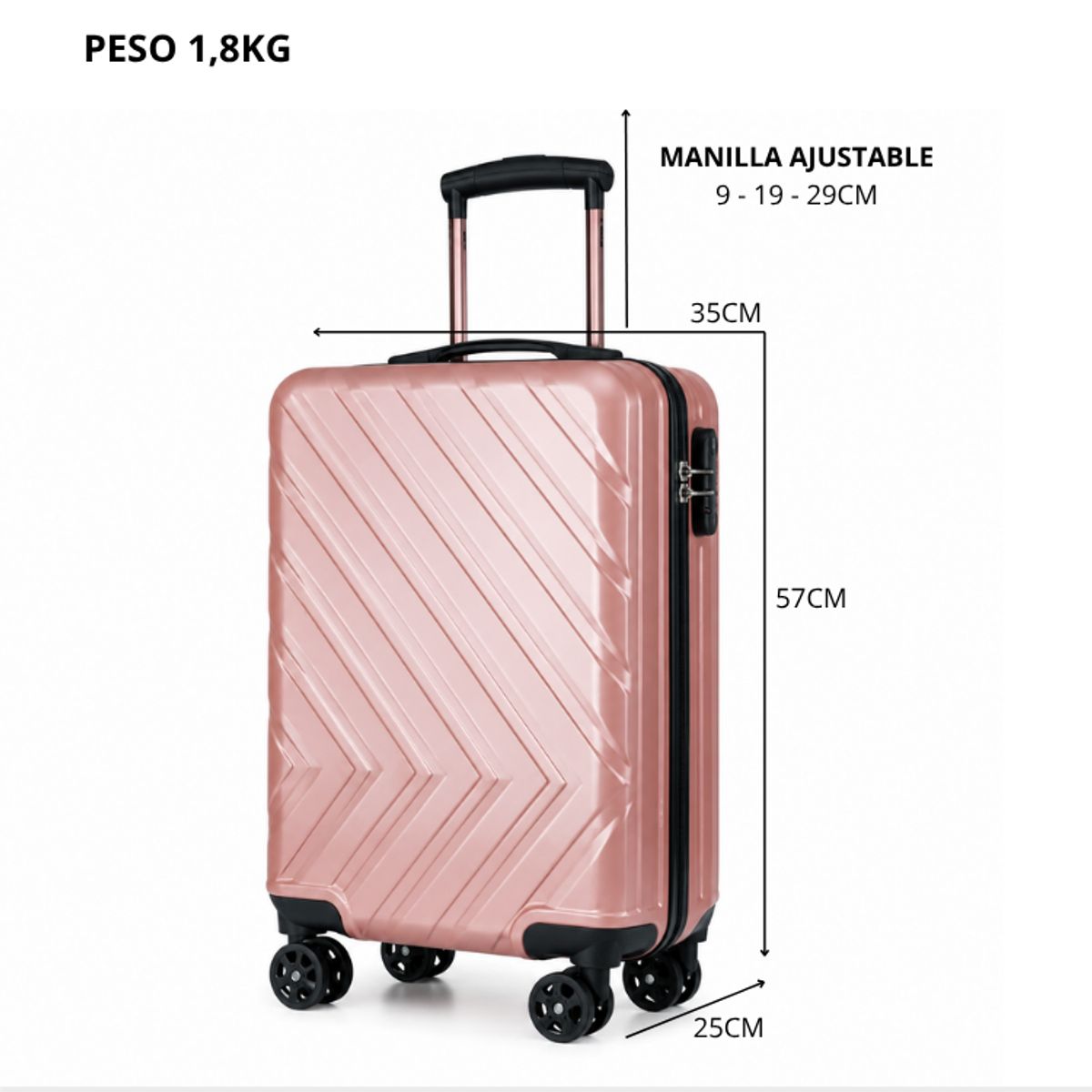 GENERICO - Maleta Cabina De 10 Kg Equipaje Chica Ruedas Viaje Avión