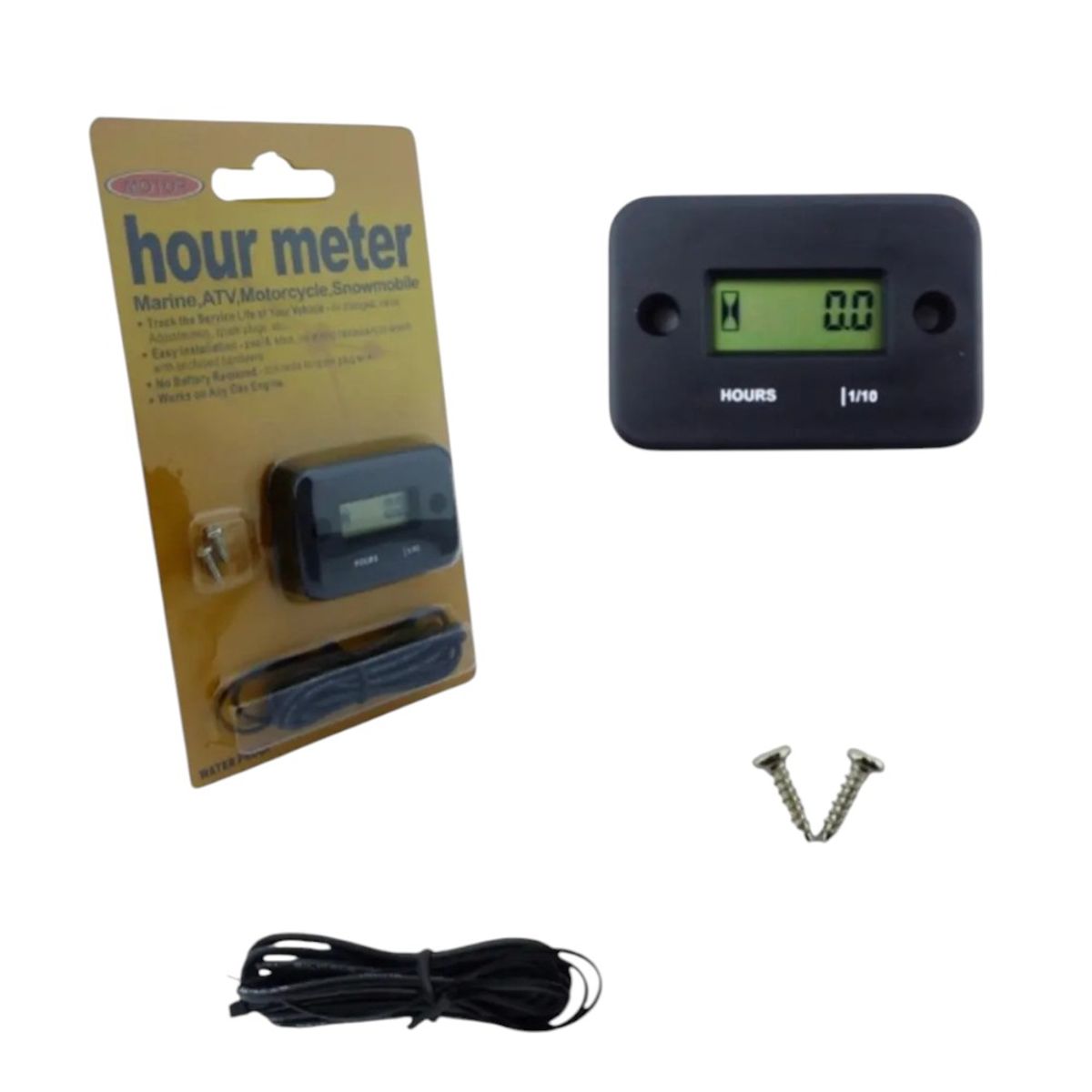 GENERICO - Horometro Digital Para Motos 12 Volt Contador Horas Digital