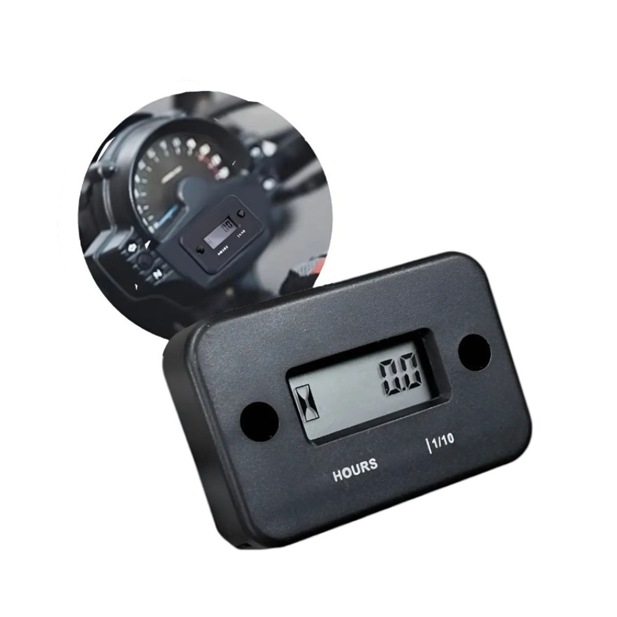 GENERICO - Horometro Digital Para Motos 12 Volt Contador Horas Digital