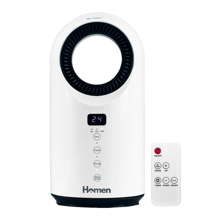 HOMEN Estufa Calefactor Oscilante 1500W con Control Remoto