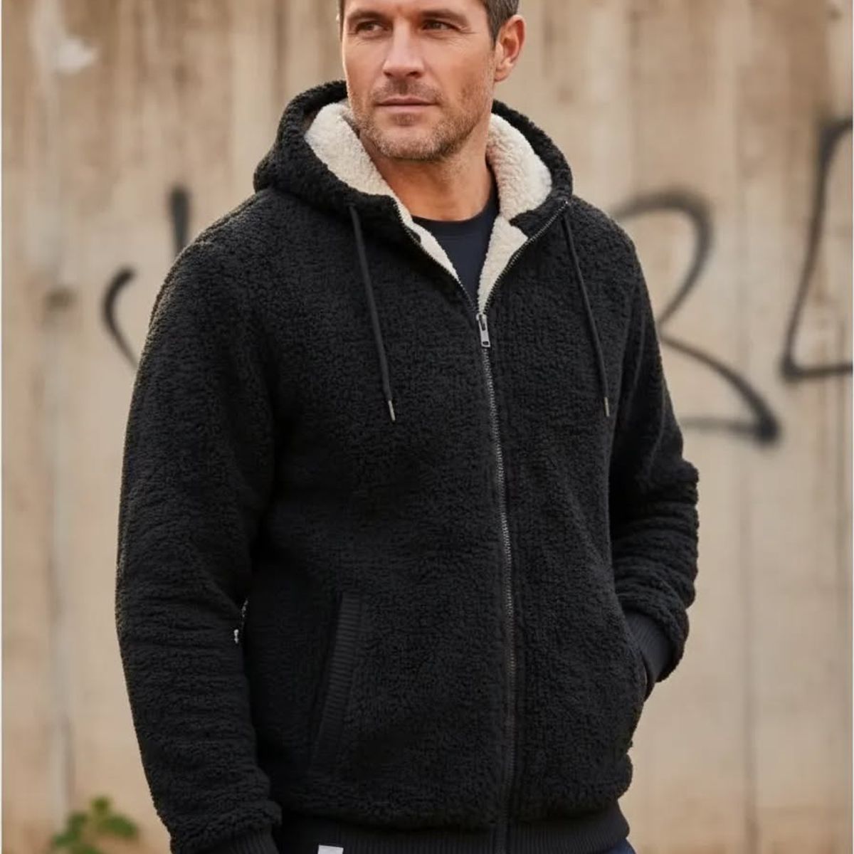 GENERICO - Chaqueta con chiporro para hombre XXL