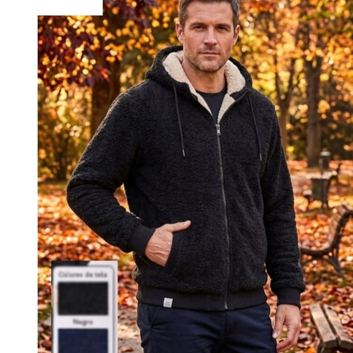 GENERICO - Chaqueta con chiporro para hombre XXL