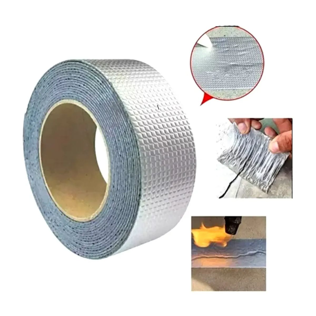 Cinta De Butilo Impermeable Aluminizada Tapa Goteras, marca GENERICO - Foto 2