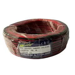 GENERICO - Cable Speaker Rojo Negro 50m RST 2x0.35mm2 Audio Profesional
