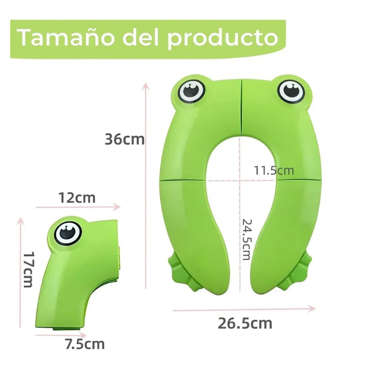 GENERICO - Asiento Entrenador Baño Bebés Niños Wc Asiento Infantil Verde