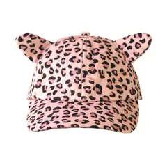 PUMUCKI - Jockey Animal Print Niña Rosado con Orejitas