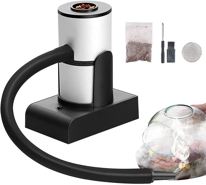 PUREPOWER Pistola de fumar portátil para ahumar cócteles con virutas de madera para cocina