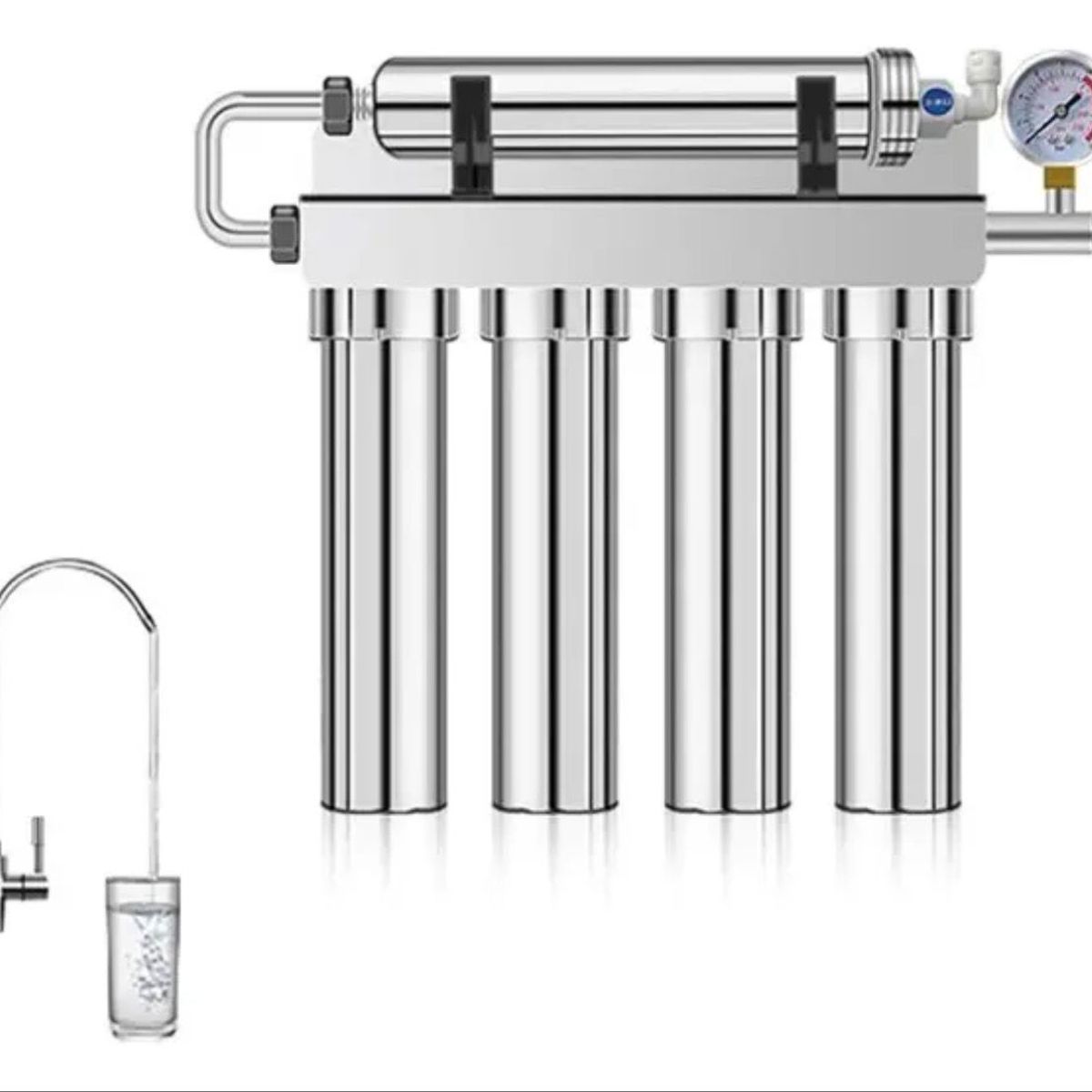GENERICO - Filtro De Agua Ultrafiltración 5 Etapas En Acero Inoxidable