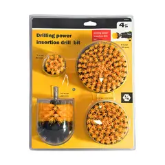 GENERICO - Set de Cepillos para Taladro 4 Piezas – Limpieza Profunda Multiuso