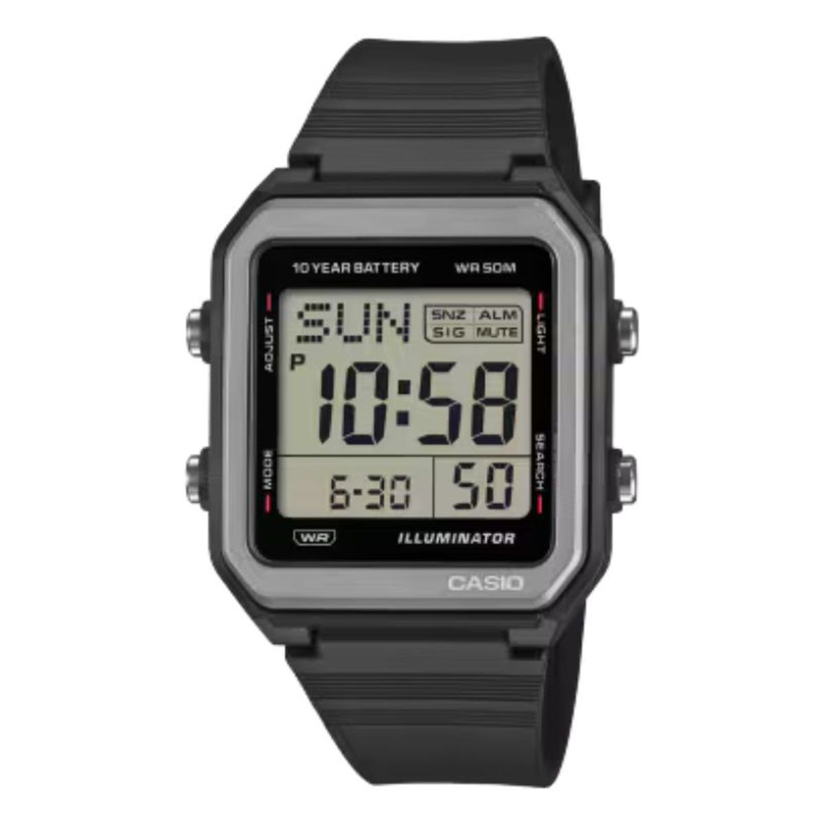 CASIO - Reloj Casio Vintage UNISEX W-221H-1AV Digital 10 Años de Batería
