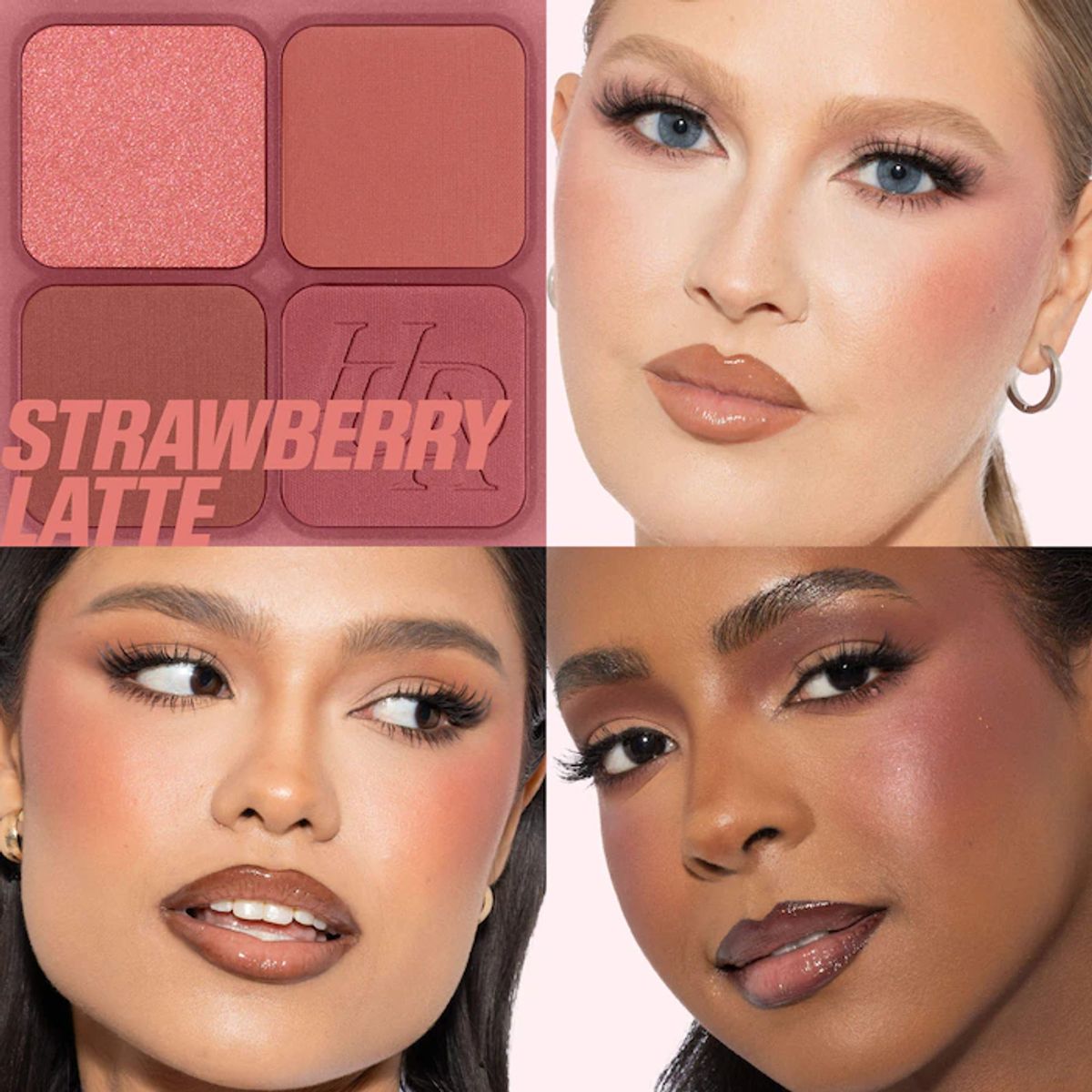 HUDA BEAUTY - Paleta de Rubores Blush Filter Blushlighters - Strawberry Latte Huda Beauty