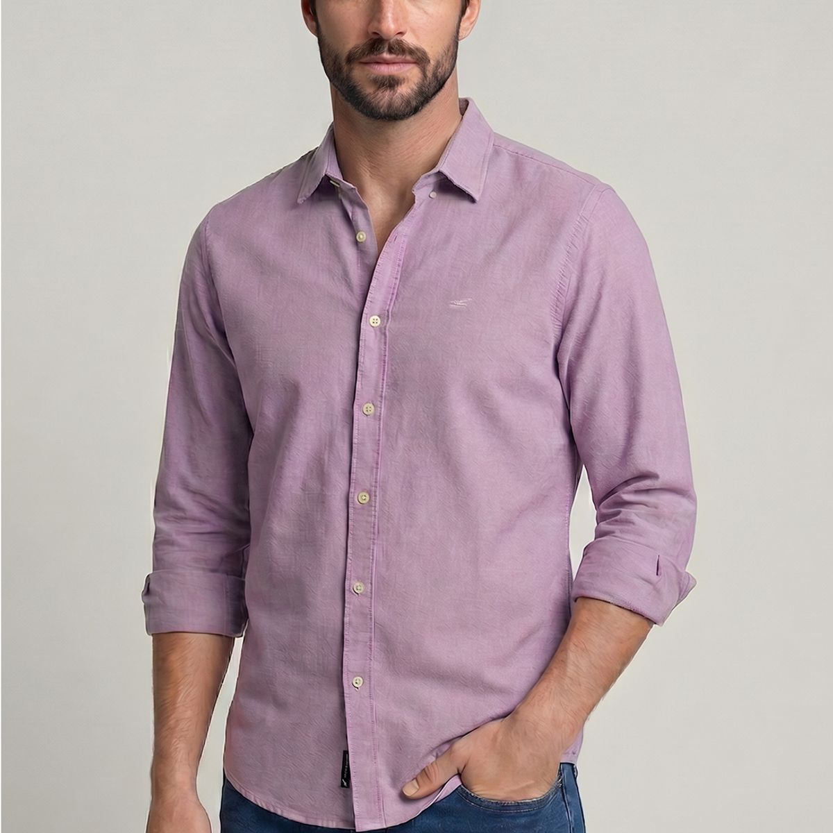 FEROUCH - Camisa Oxford Sport Violet Ferouch