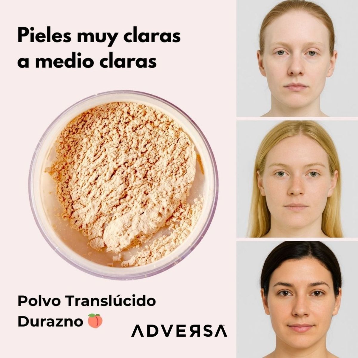 ADVERSA - Polvo Translucido HD Durazno Adversa