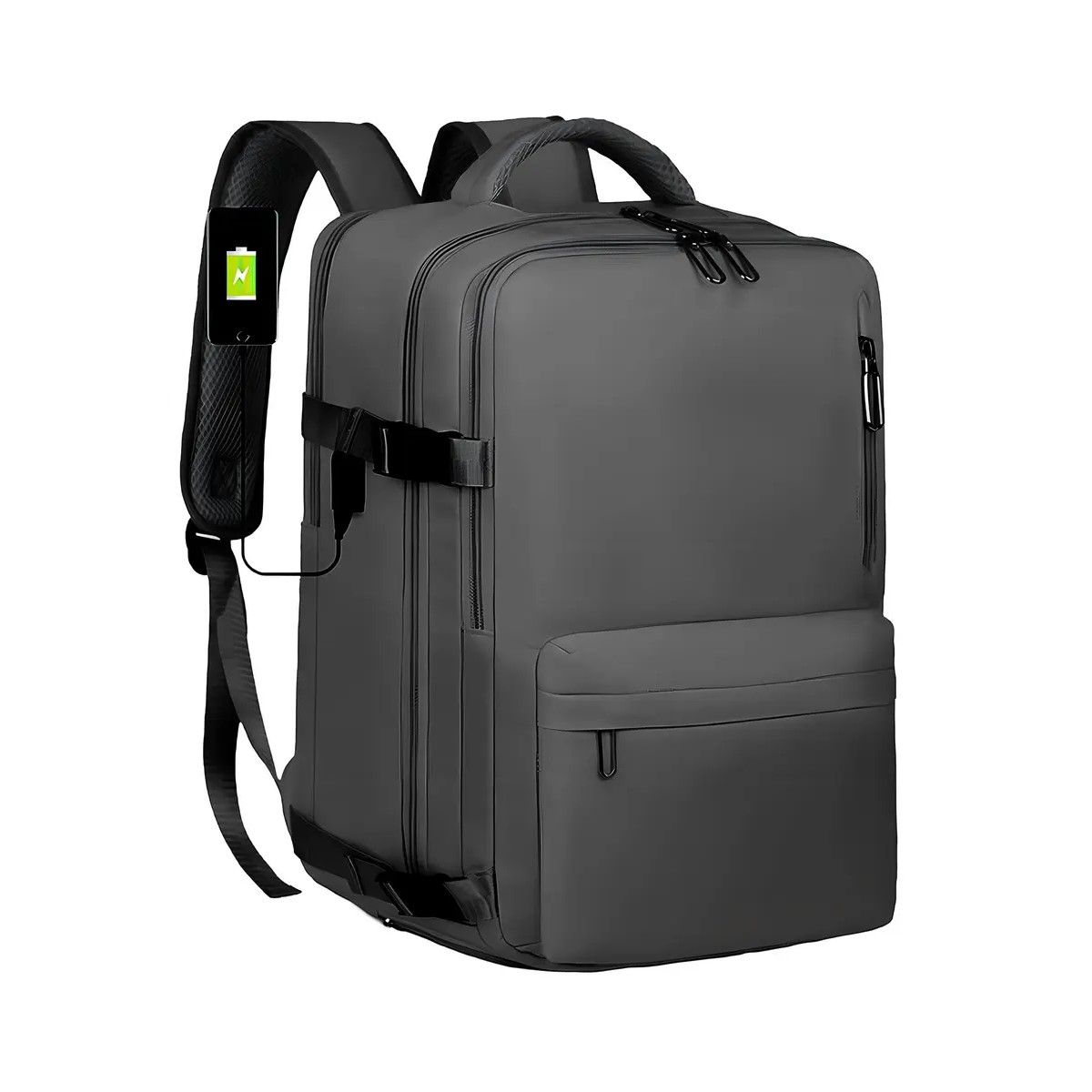 GENERICO - Mochila para Viaje  Impermeable con Puerto USB y Antirrobo, 35 L BELUG
