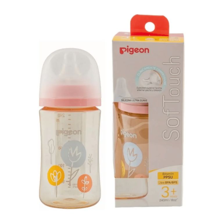 Biberonmamadera Softouch Ppsu 240ml Diseno Anticolico Rosa Claro