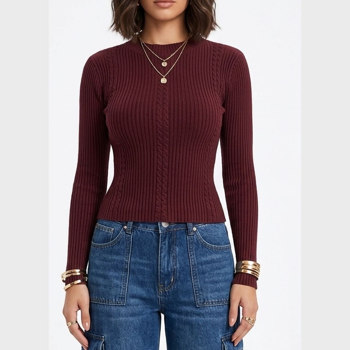 HIPSY SWIMWEAR - Sweater Canale Trenzas Semi Crop