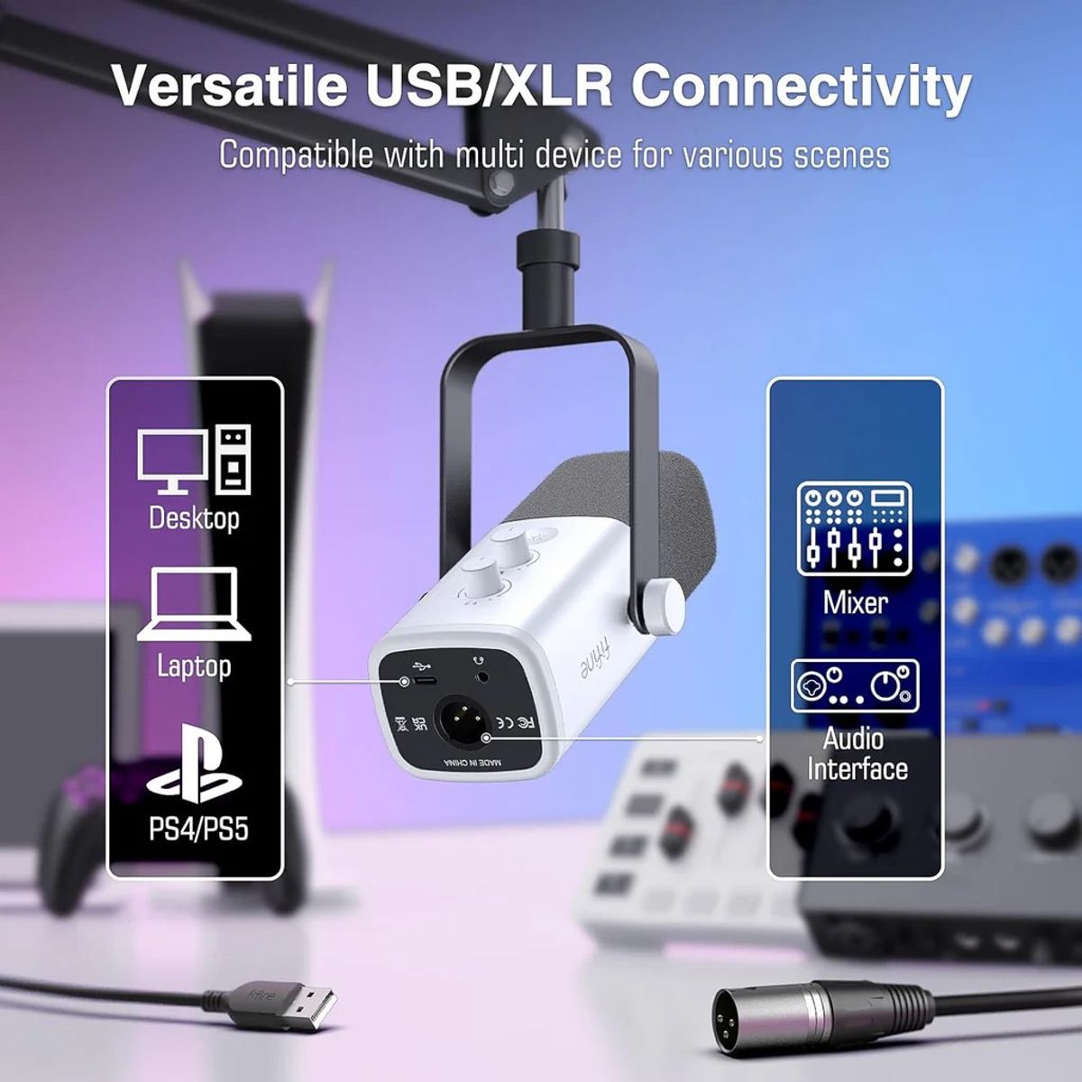 FIFINE - Micrófono FIFINE AM8  USBXLR  Calidad Profesional para Streaming Podcast y Grabación