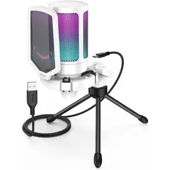 FIFINE - Microfono AmpliGame A6V USB RGB Gamer Streaming Podcast YouTube Twitch TikTok