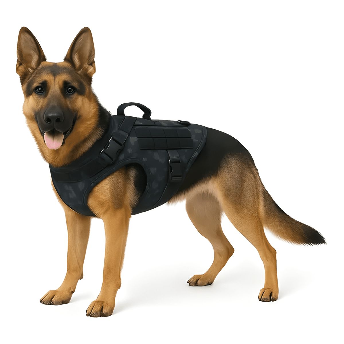 GENERICO - Arnés táctico ajustable pixelado para perros anti tirones