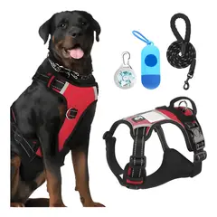 GENERICO - Arnés de perro chaleco pechera con LED cordón 1.5m Rojo