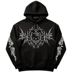 ROLY - Poleron - Hello Kitty - Dark Gótico Goth Metal Algodón