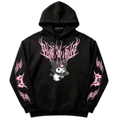 ROLY - Poleron - Kuromi Sanrio Rosa - Dark Gótico Goth Metal