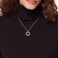 KATE SPADE - Collar Full Circle Mini Pendant Dorado