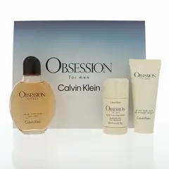 CALVIN KLEIN - Set Perfume Obsession 3 piezas Hombre (EDT 125 ml + Desodorante 75 ml + Body Wash 100 ml)
