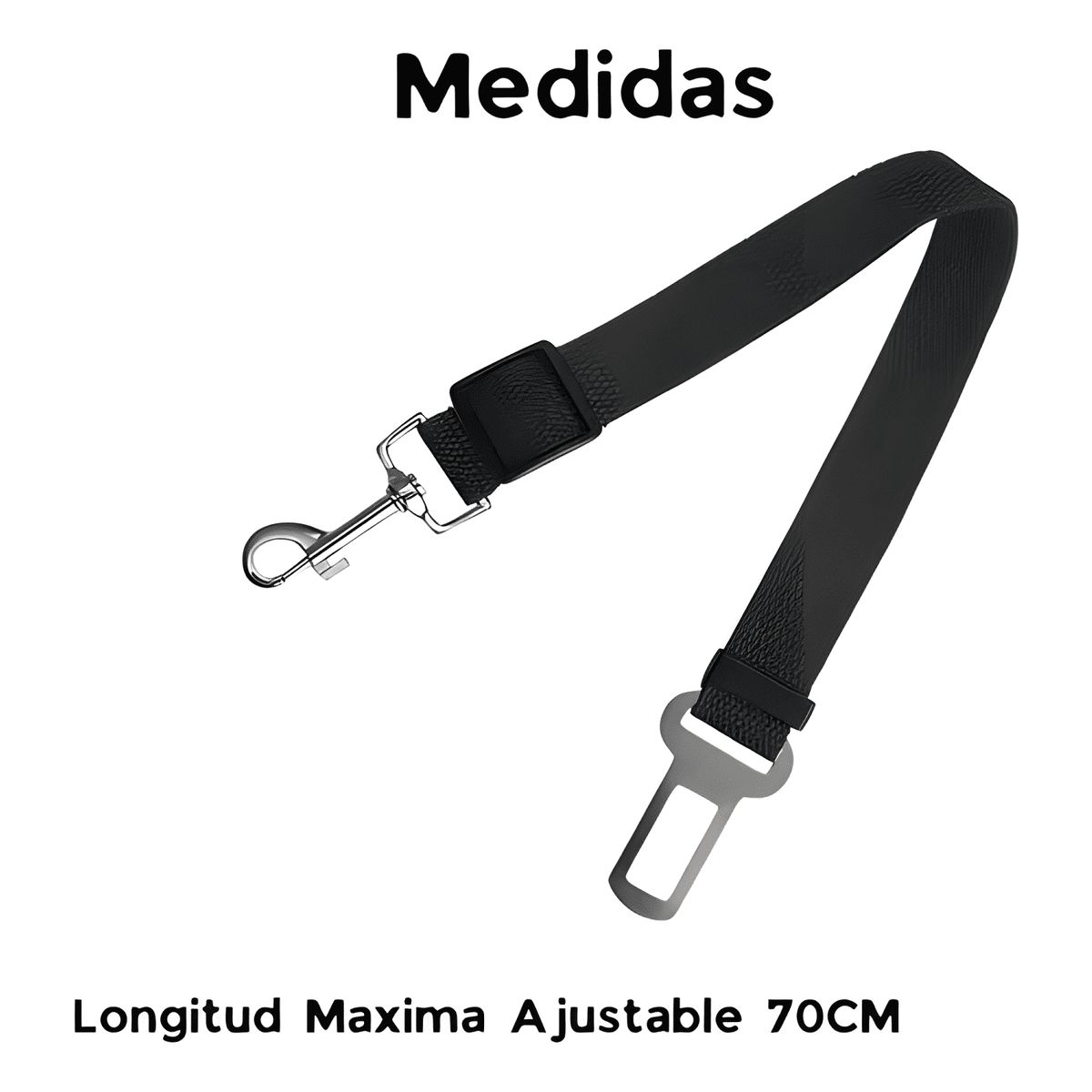 GENERICO - Cinturon seguridad mascota perro auto ajustable correa Azul