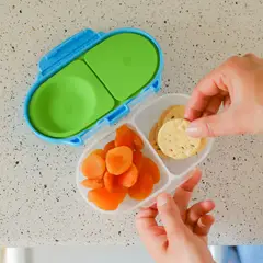 B BOX - Snackbox b.box - Contenedor de Alimentos Hermético con 2 Compartimentos Ocean Breeze