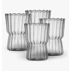 GENERICO - Set 4 Vasos Relieve 250 ml