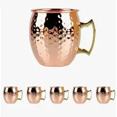 GENERICO - Set De 6 Mug Vasos Cobre