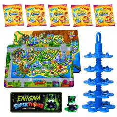 GENERICO - Pack Superthings Kaboom City Enigma + 5 Sobres + Portazings