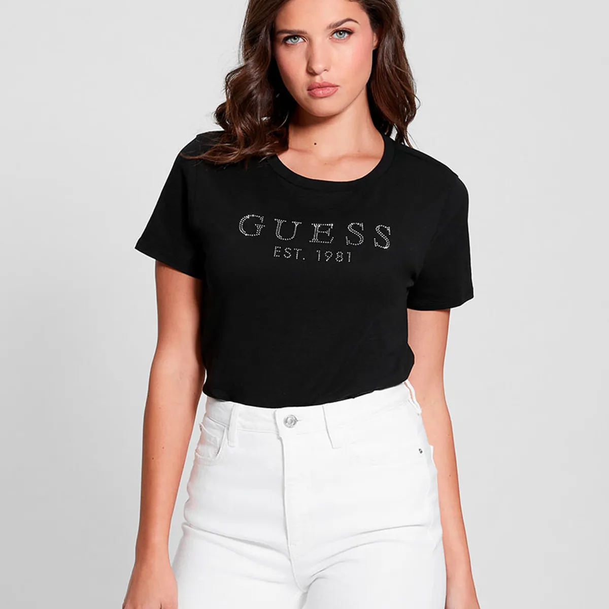 GUESS - Polera Ss Guess 1981 Crystal Easy Tee