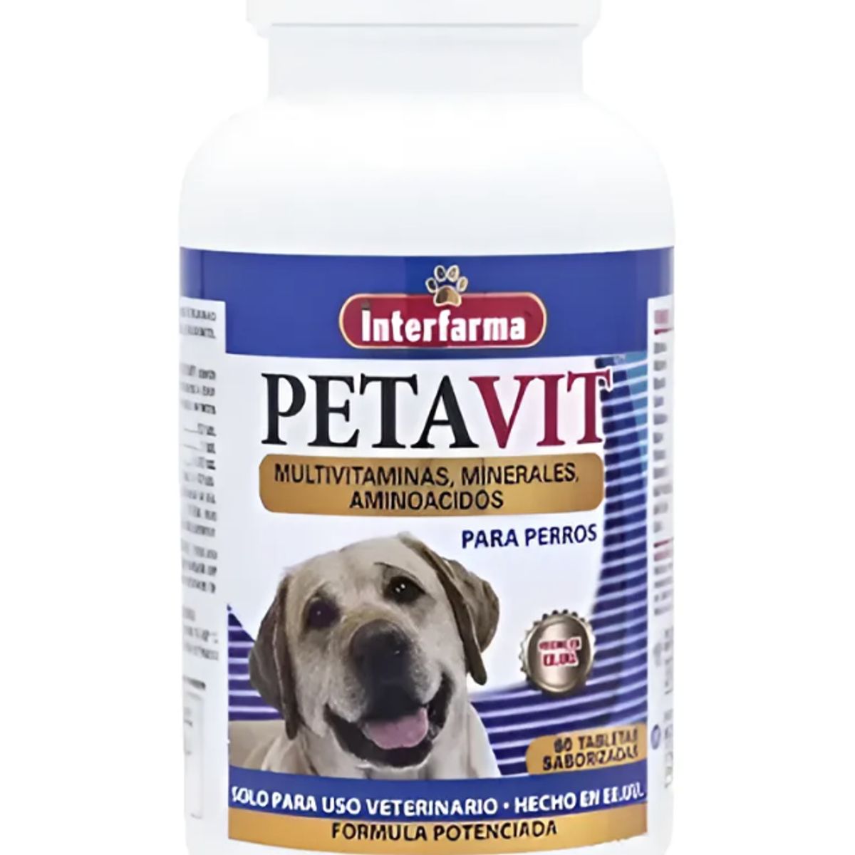 AGROVET - Petavit Perro Suplemento Vitaminas Interfarma 60 Comprimidos