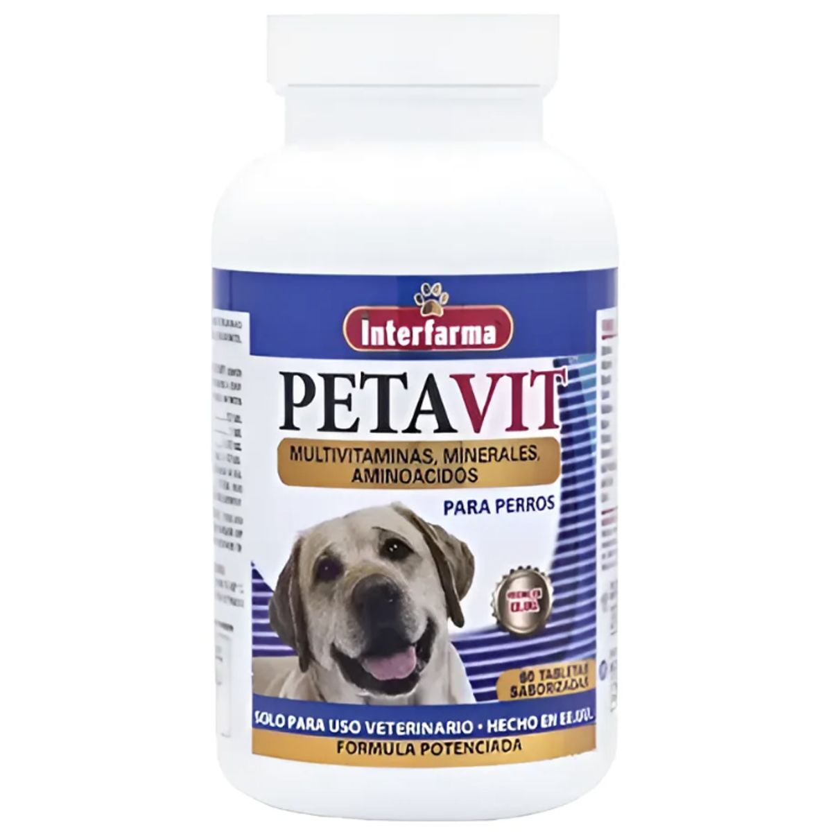 AGROVET - Petavit Perro Suplemento Vitaminas Interfarma 60 Comprimidos