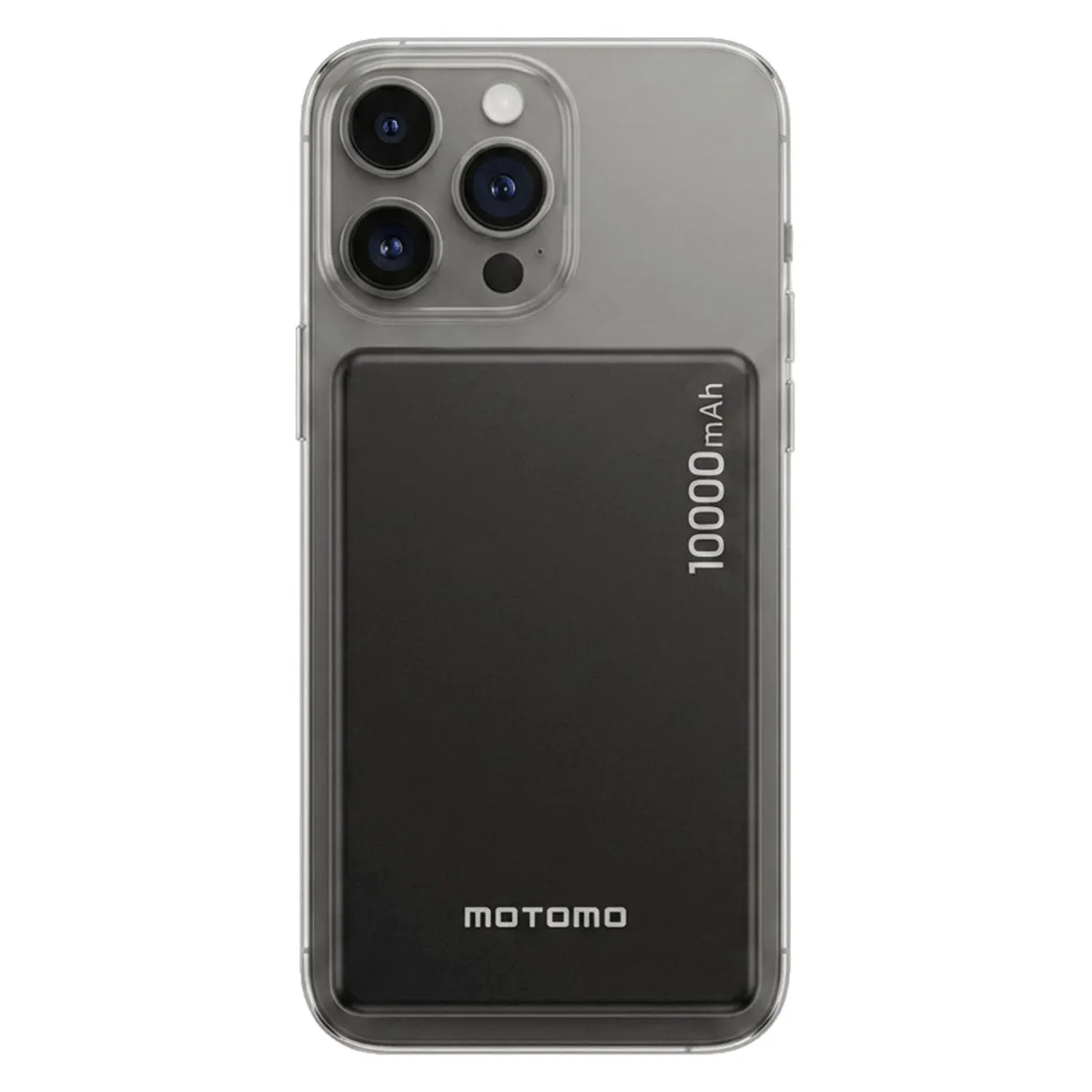 MOTOMO - PowerBank Magnetica Compatible Con iPhone De 10000Mah Negro