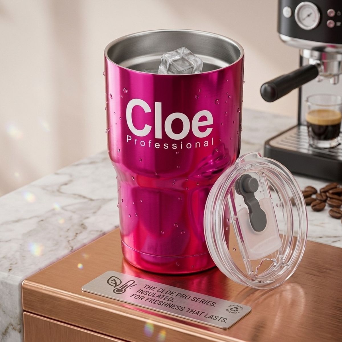 CLOE - Vaso De Aluminio Edición Limitada Rosa 12 Oz cloe