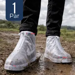UTILISIMO - Fundas Cubre Calzado Impermeables Aislante Lluvia Blanco Hombre 1 Par