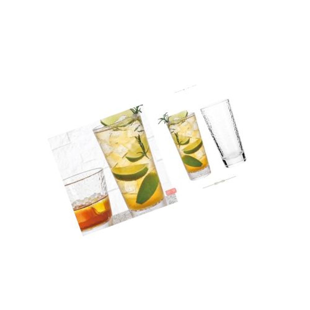 GENERICO - Vaso De Vidrio 167.75.6cm,355ml 6Pcs