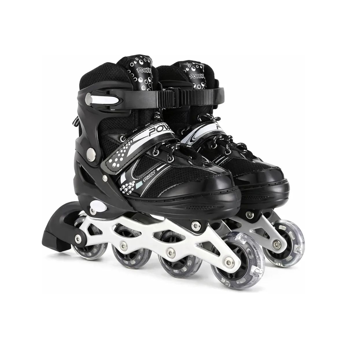 GENERICO - Patines Lineales Negro Ajustables Talla S