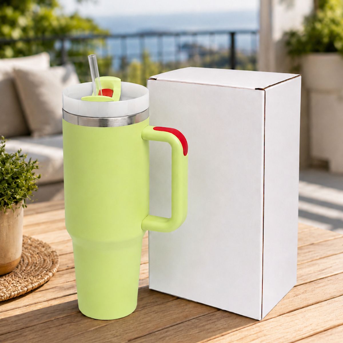 GENERICO - VASOS TERMICO ACERO INOXIDABLE 1200ML COLOR VERDE