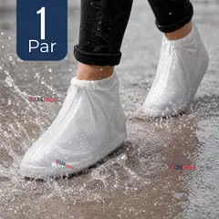 UTILISIMO - Fundas Cubre Calzado Impermeables Aislante Lluvia Blanco Mujer 1 Par