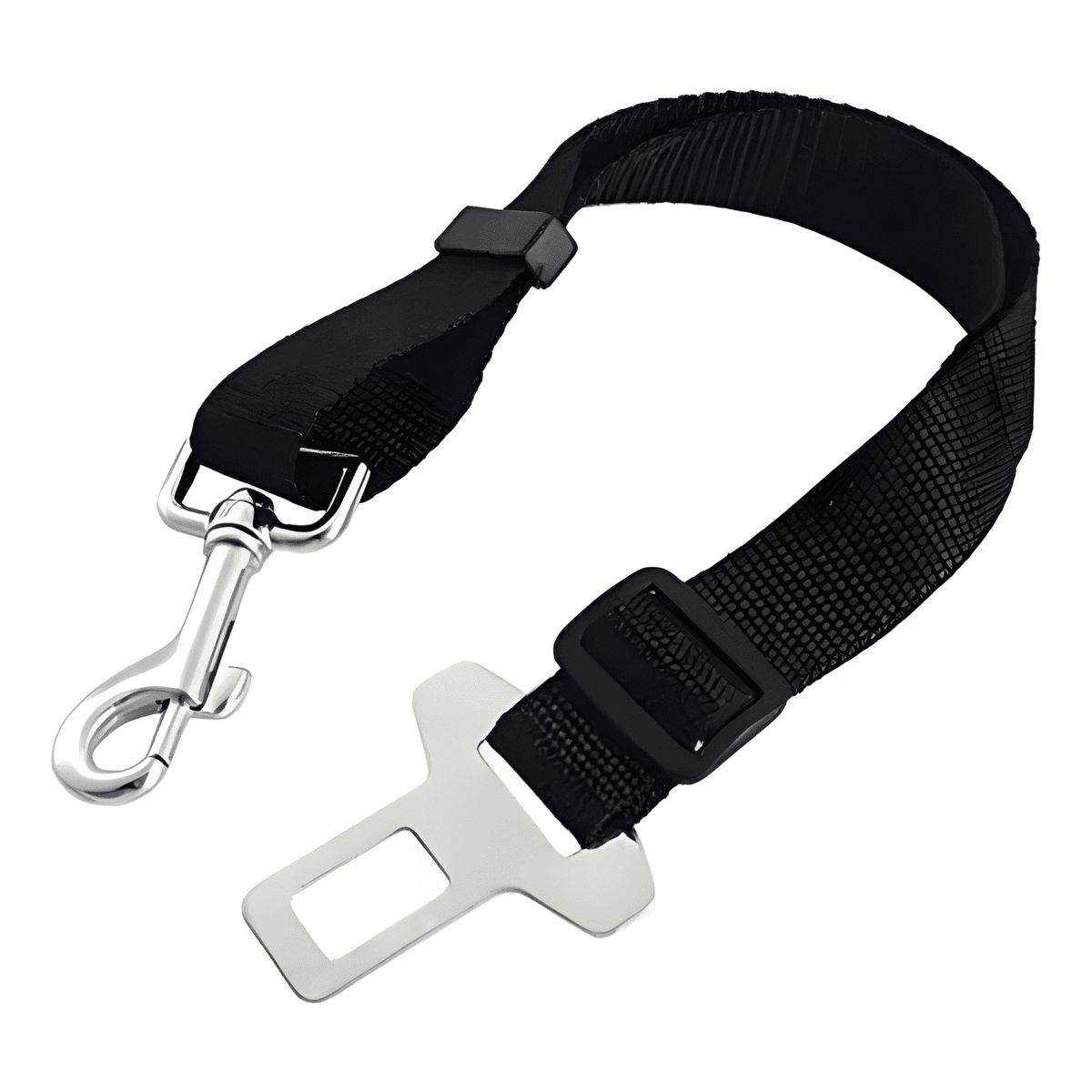 GENERICO - Cinturón seguridad para perros nylon ajustable the Negro
