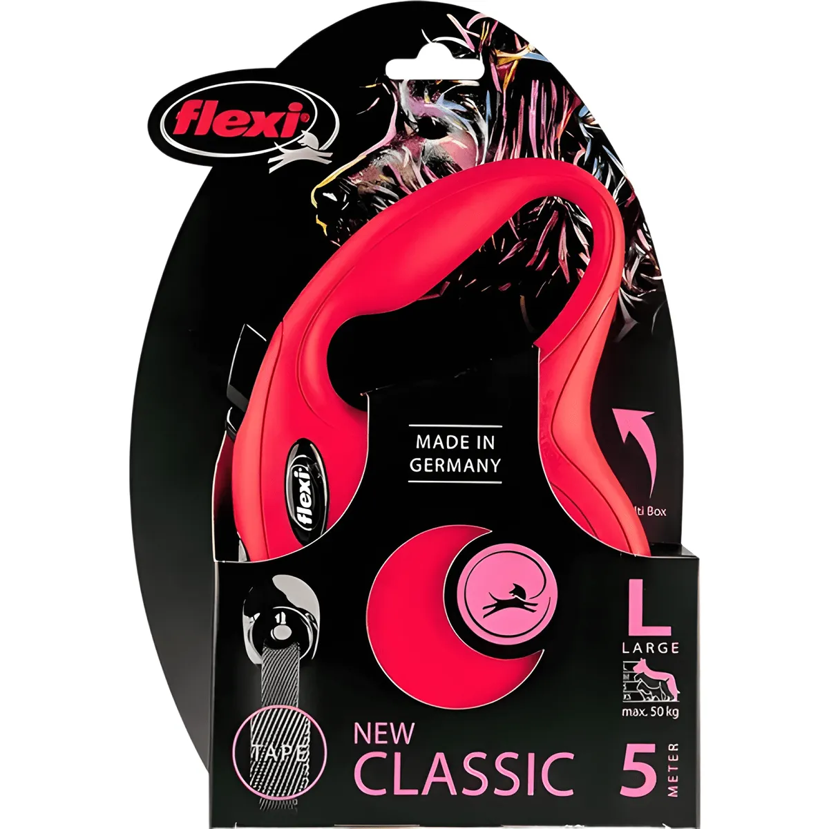 GENERICO - Correa retractil perro flexi new classic talla l - max Rojo