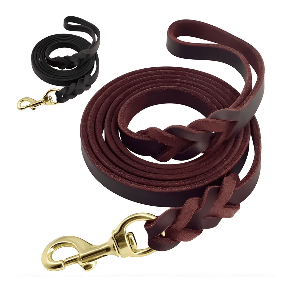 GENERICO - 2m X 1.6cm correa de cuero para perros medianos y grandes