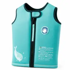 MAMBOBABY - Salvavidas de Natación Bebé Niño Verde Neopreno con Flotación Integrada Talla S