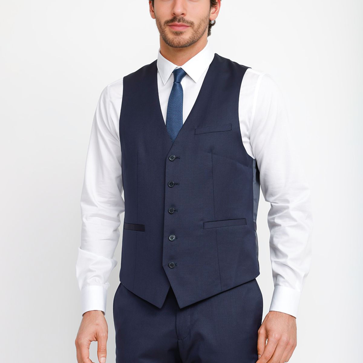 PERRY ELLIS - Gilet Formal Hombre Navy Willow