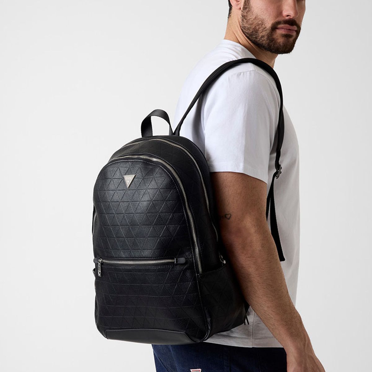 GUESS - Mochila Torino Backpack Negro