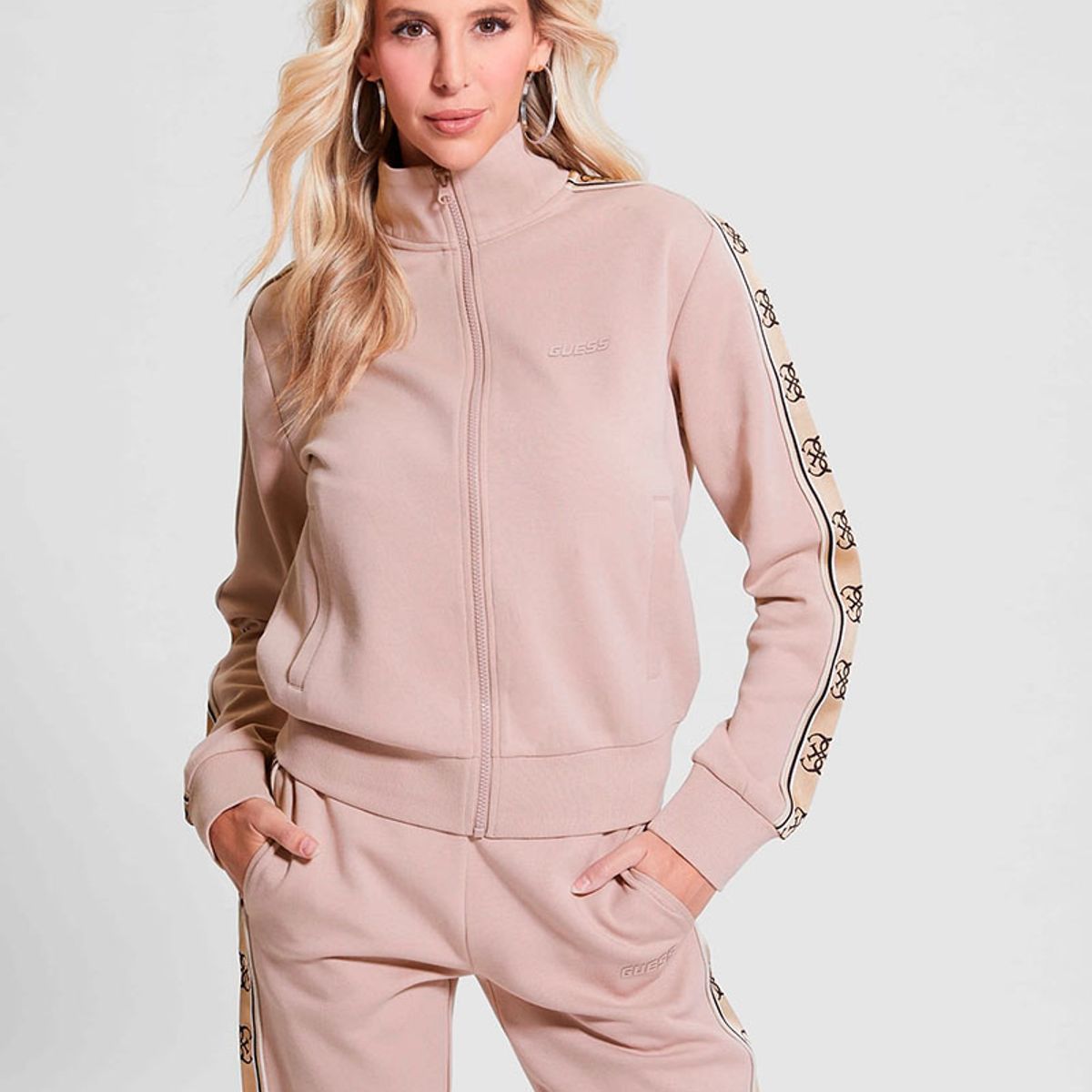 GUESS - Poleron Britney Full Zip Rosado
